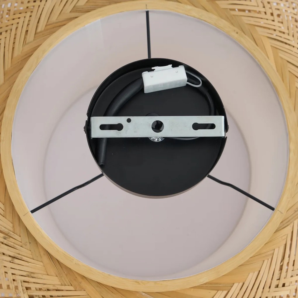 Japandi таванна лампа бамбук с бял интериор - Liva