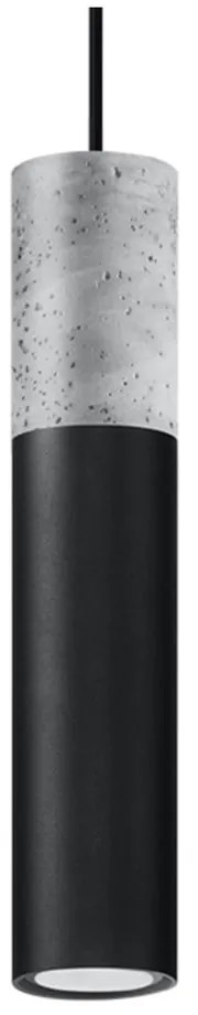 Черно-сиво висящо осветително тяло Edo - Sollux