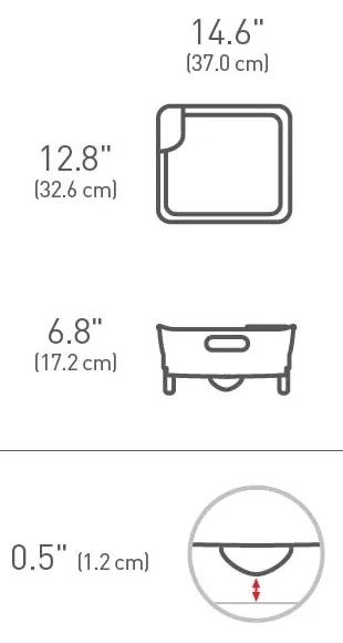 Тавичка за оттичане Compact - simplehuman