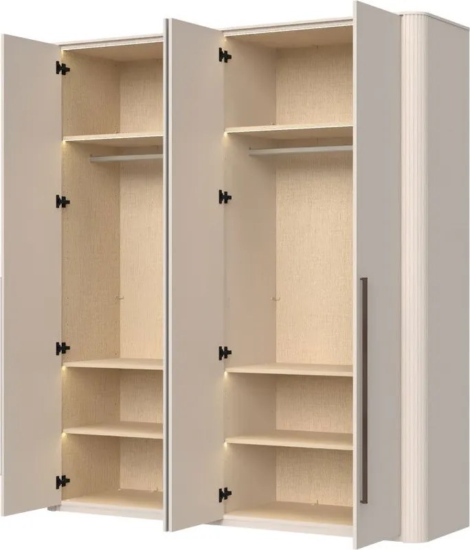 Гардероб Dutchess четирикрил огледало