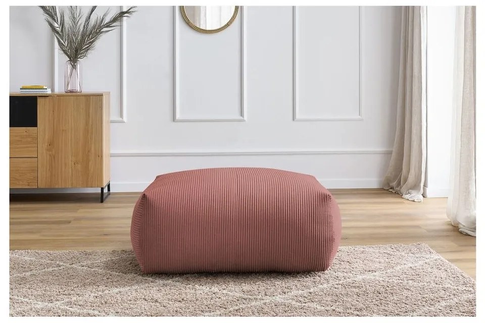 Светлорозова табуретка от рипсено кадифе Voltaire – Bobochic Paris