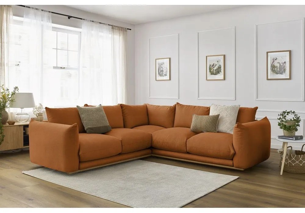 Оранжев ъглов диван Ernest – Bobochic Paris