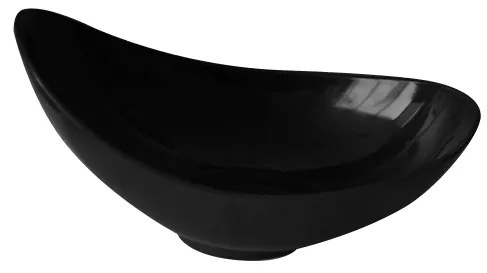 Alkan - Меламинова купа овална скосена черна 22x36x11см (K-2048)