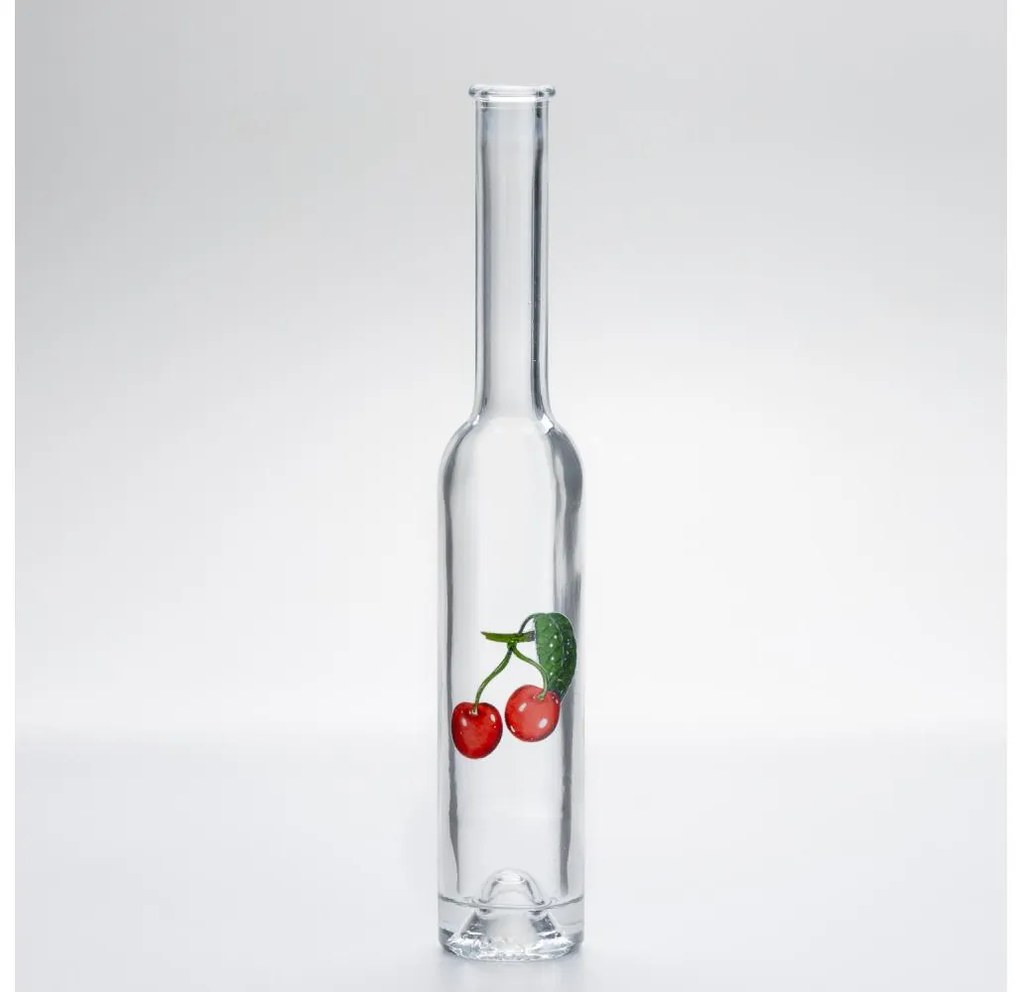 Стъклена бутилка Platin с мотив на череша