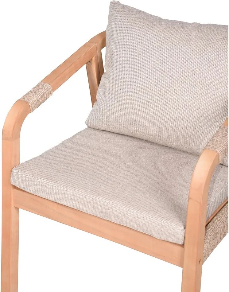 Градински столове в комплект от 2 бр. от масивно дърво в естествен цвят Bogota – Garden Pleasure