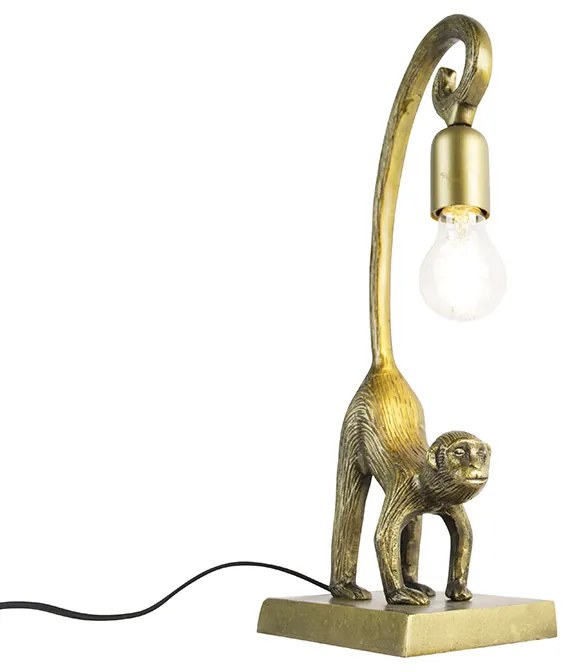 Винтидж настолна лампа месинг - Animal Monkey Hale