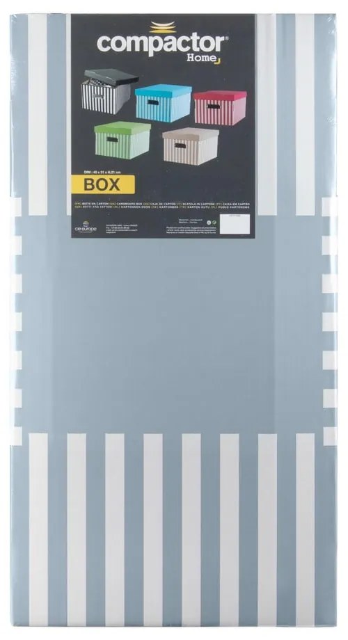 Картонени кутии за съхранение с капак в комплект от 2 броя Stripes - Compactor
