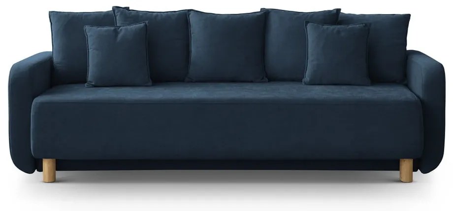 Тъмносин разтегателен диван с място за съхранение 231 cm Elen – Micadoni