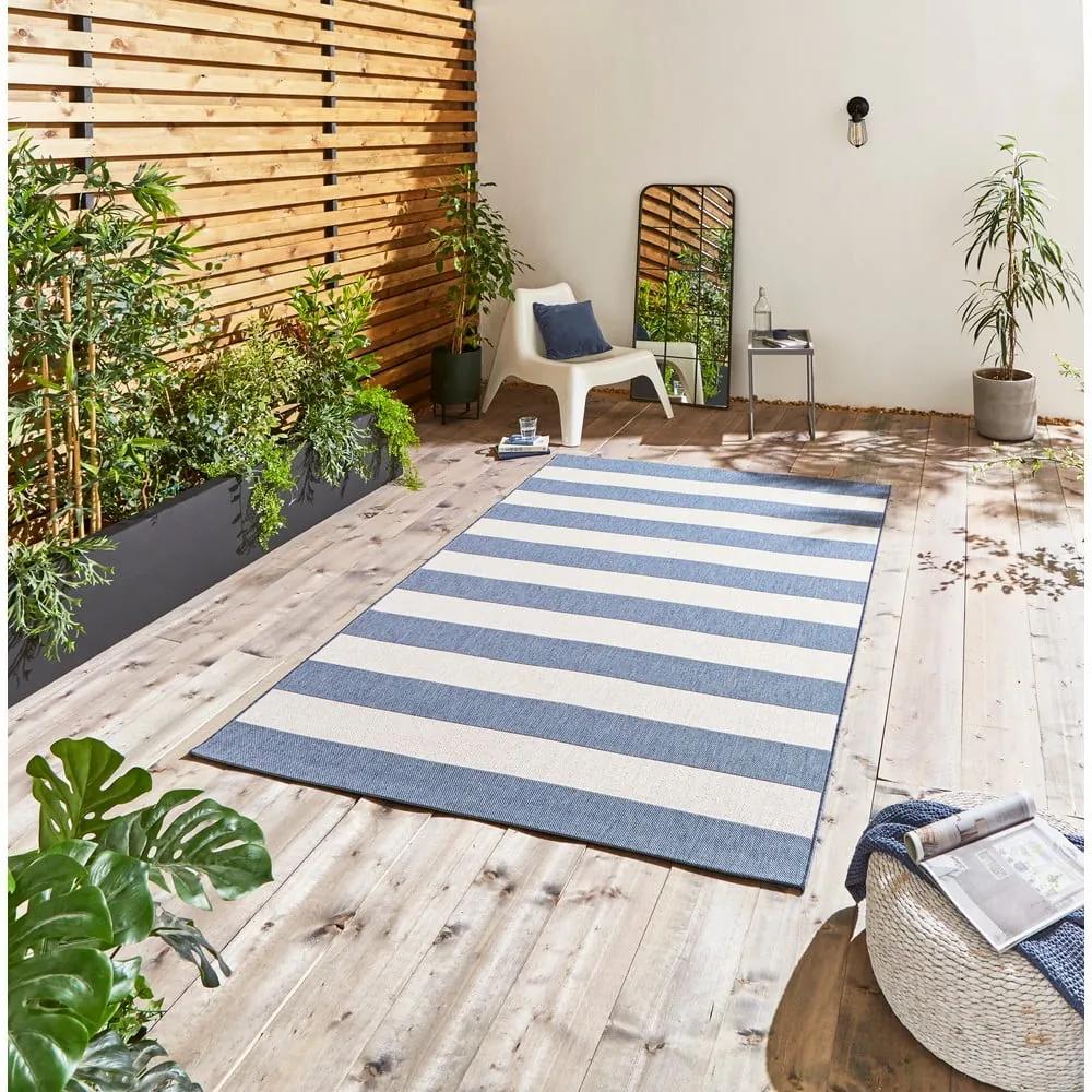 Синьо-бежов външен килим 230x160 cm Santa Monica - Think Rugs