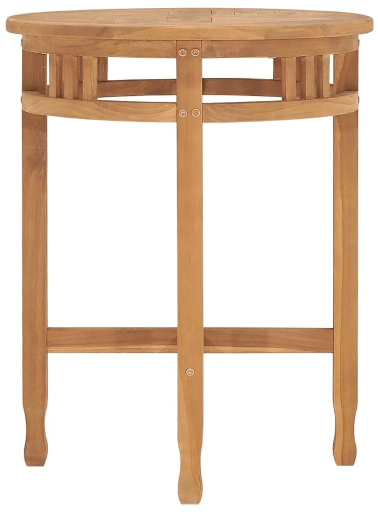 315463 vidaXL Бистро маса, Ø60x75,5 см, тиково дърво масив