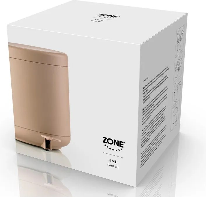 Бежово кошче за боклук с педал 4 l Ume – Zone
