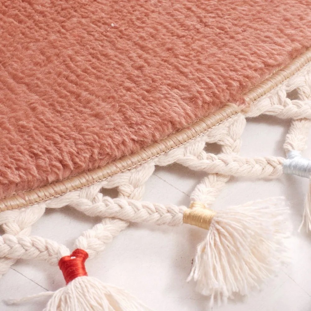 Кафяв килим за баня ø 80 cm Tuft – Foutastic