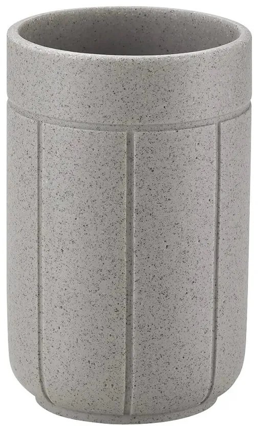 Светлосива чаша за четки за зъби от полиресин Kua – Blomus