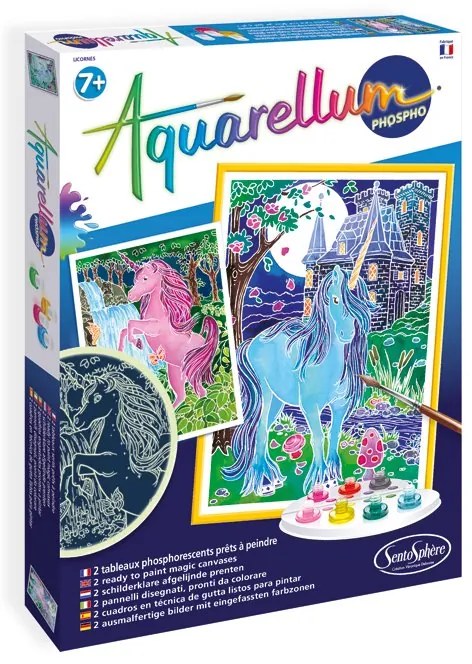 Sentosphere - Комплект акварелиум еднорог фосфорициращ 6412