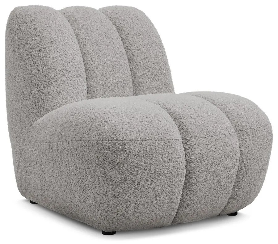 Светлосиво кресло от прежда с примки от букле Janissaire – Bobochic Paris