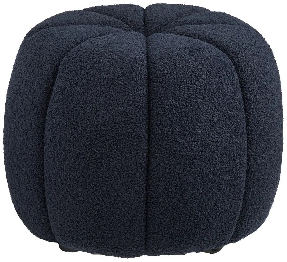 Тъмносиня табуретка от прежда с примки от букле Paisley – House Nordic