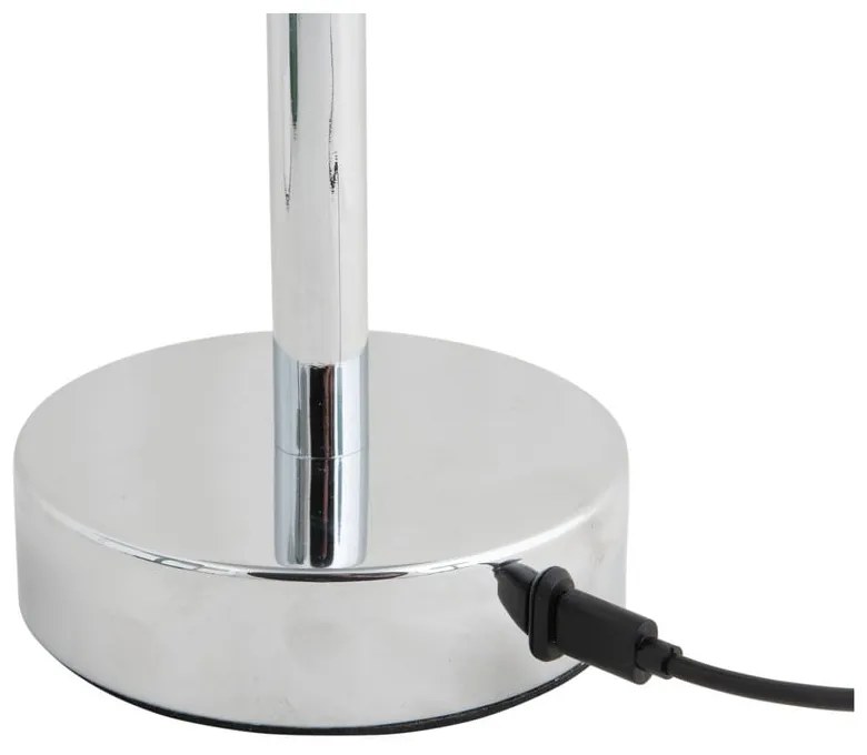 LED настолна лампа в сребристо с метален абажур (височина 24,5 cm) James – Leitmotiv