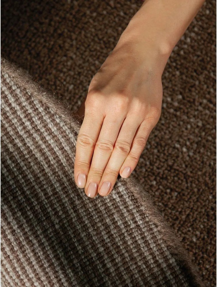 Кафяв ръчно изработен вълнен кръгъл килим ø 160 cm Greenwich – Ted Baker