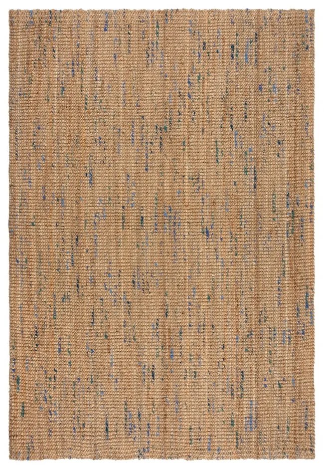 Синьо-естествен ръчно изработен ютен килим 200x290 cm Jute Boucle Blue – Flair Rugs