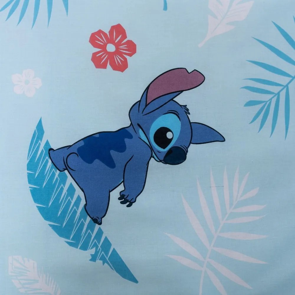 Синьо единично памучно детско спално бельо 140x200 cm Lilo and Stitch "Blue" – Jerry Fabrics