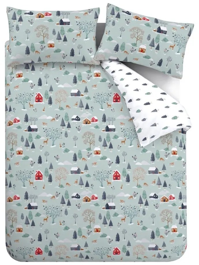 Двойно фланелено спално бельо 200x200 cm Winter Scene – Bianca