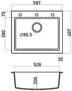 Измийте Sanitec 60 1B-Graphite