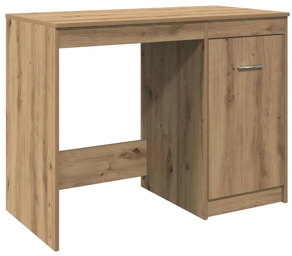 856003 vidaXL Бюро, дъб артизан, 100x50x76 см, инженерно дърво