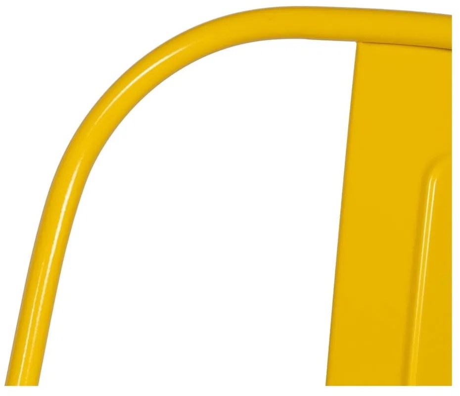 Жълти метални трапезни столове в комплект от 2 бр. – Ixia
