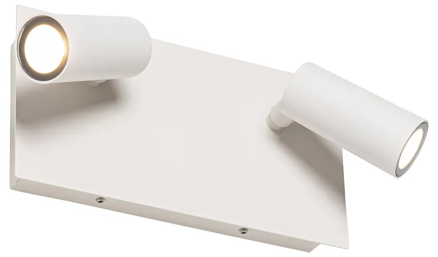 Модерна външна стенна лампа бяла с LED 2-светлина IP54 - Simon