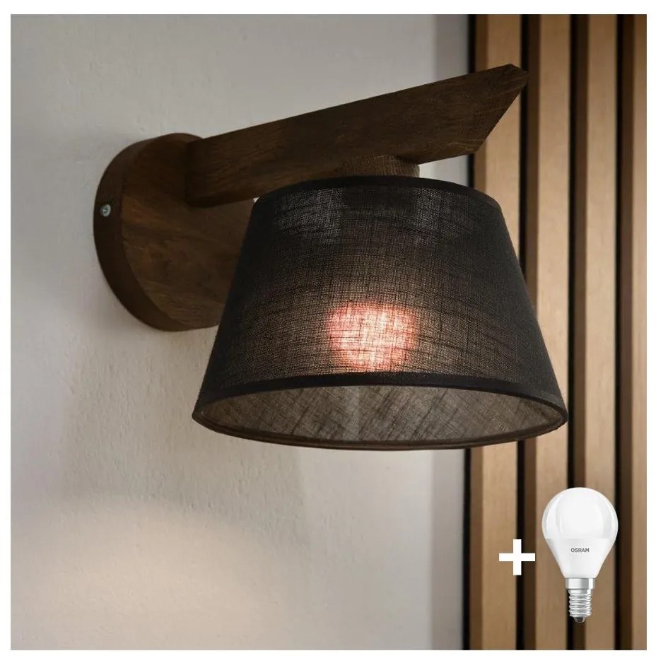 Brilagi - LED стенен аплик ANTHONY 1xE14/40W/230V дъб/черен