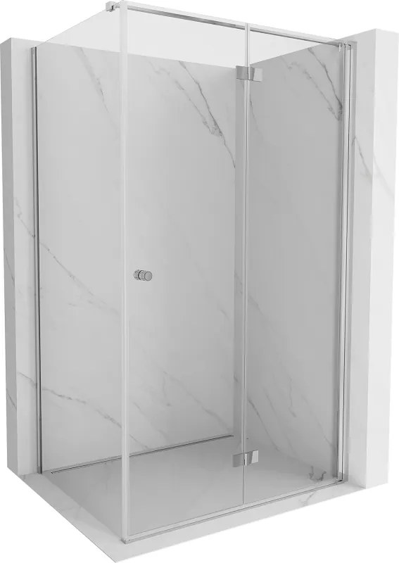 Mexen Mist-F сгъваема душ кабина дясна 100 x 70 см, прозрачна, хром - 8A6T-100-070-01-00-P