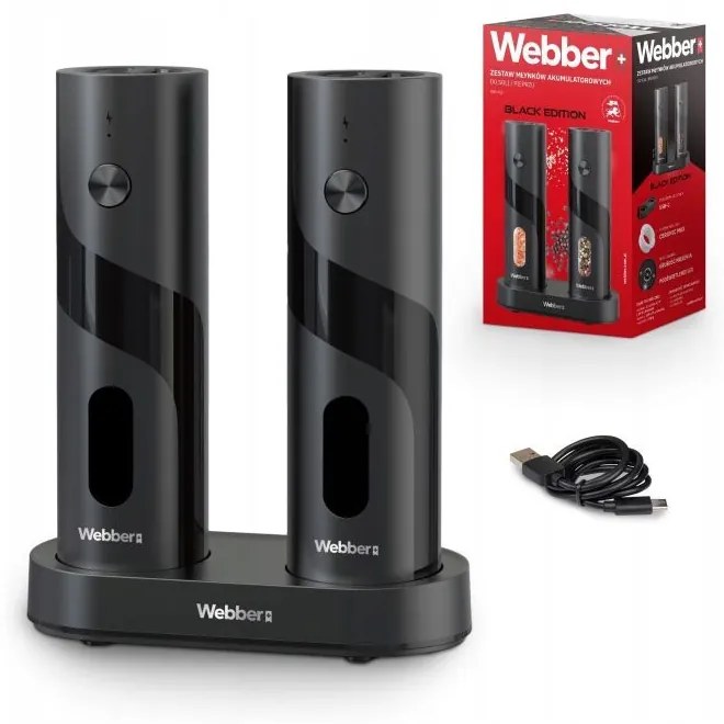 Комплект от две електрически мелнички за сол и пипер