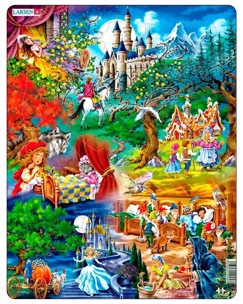 Larsen - Пъзел: Детски – "Приказки" – 33 части, голям