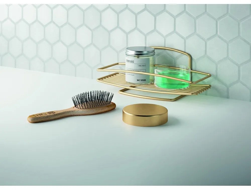 Стоманен рафт за баня в златисто Onda – Metaltex