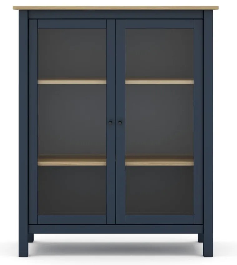 Тъмно син/естествен шкаф от борова дървесина 90x110 cm Misti - Marckeric