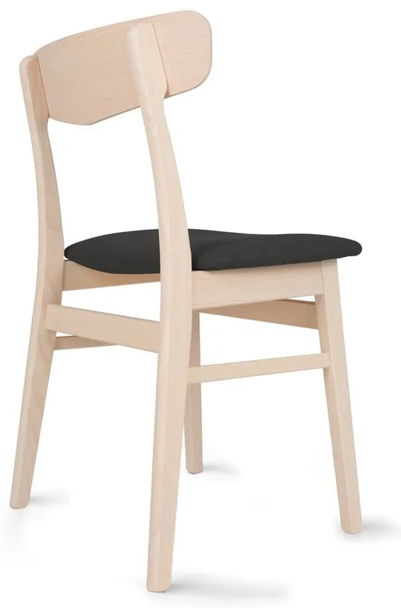 Черен трапезен стол от букова дървесина в естествен цвят Mosbol - Hammel Furniture