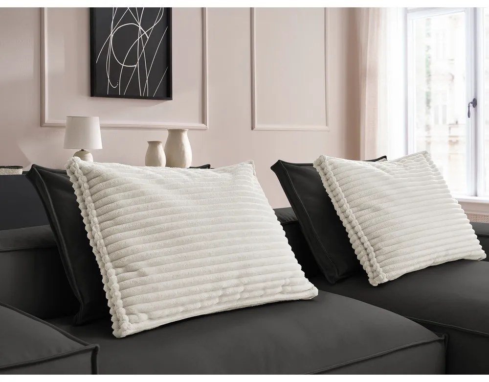 Черен ъглов диван от изкуствена кожа (променлив) Boheme – Bobochic Paris