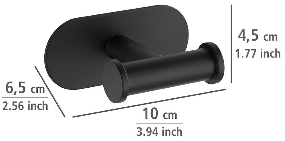 Матово черен самозалепващ комплект аксесоари за баня от неръждаема стомана Orea – Wenko