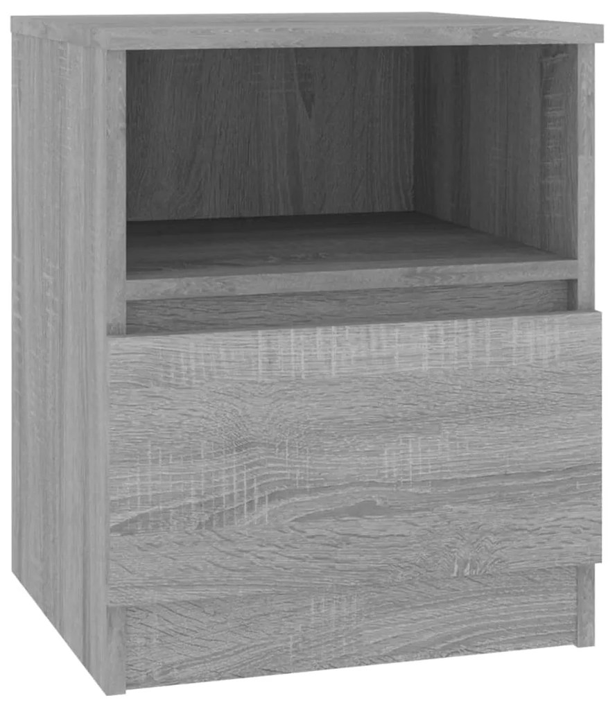 815818 vidaXL Нощно шкафче, сив сонома, 40x40x50 см, инженерно дърво