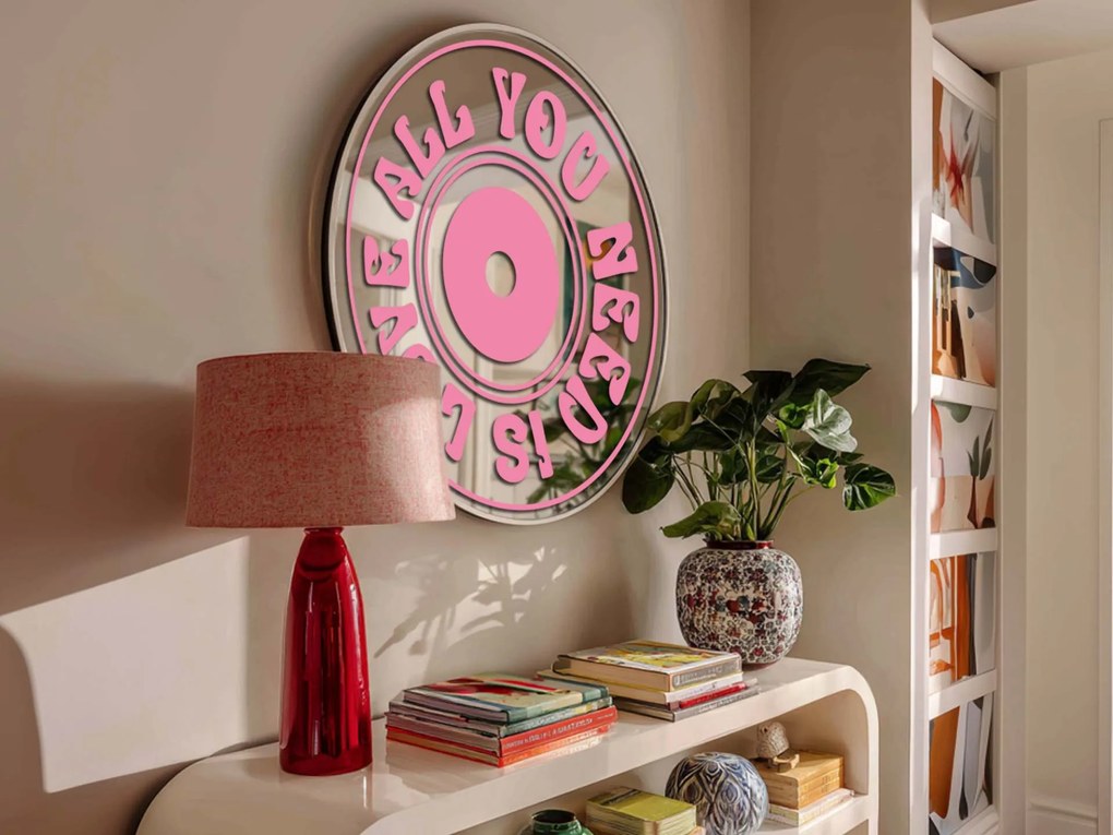 Стикер за огледало S42 – CD- All you need is love 89x89