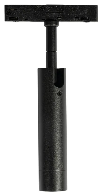 Модерен черен прожектор за 1-фазова релсова система - Slimline Uzzy