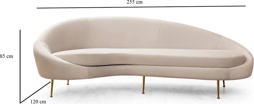 Кремав диван 255 cm Eses – Artie