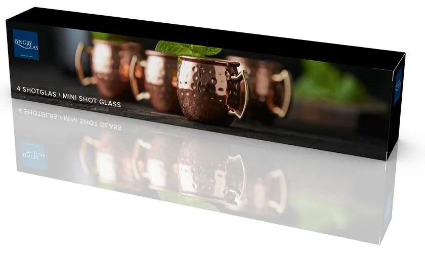 Стоманени чаши в комплект от 4 бр. в меден цвят 80 ml Moscow Mule – Lyngby Glas