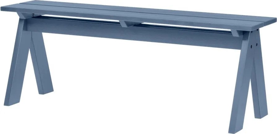 Синя градинска пейка от масивно дърво Navo – noo.ma