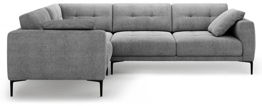 Сив ъглов диван (ляв ъгъл/L форма) Bemy – Micadoni