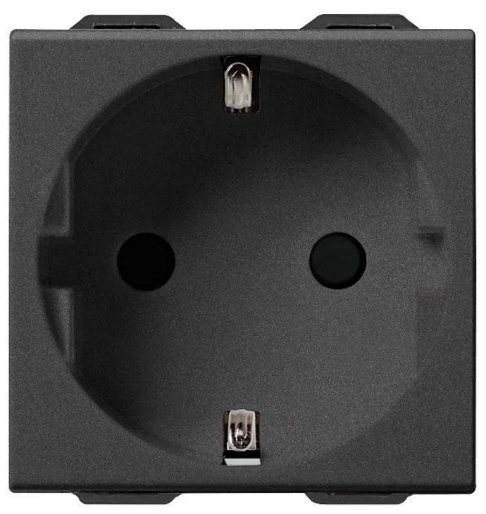 VIMAR 09208.CM Контакт SICURY немски стандарт 2P+E 16 A 250 V~ Карбон мат, 2M  NEVE UP