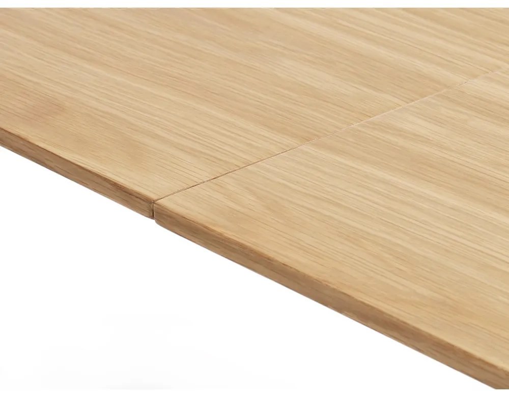 Сгъваема трапезна маса с дъбов плот в естествен цвят 100x190 cm Gallina – Unique Furniture