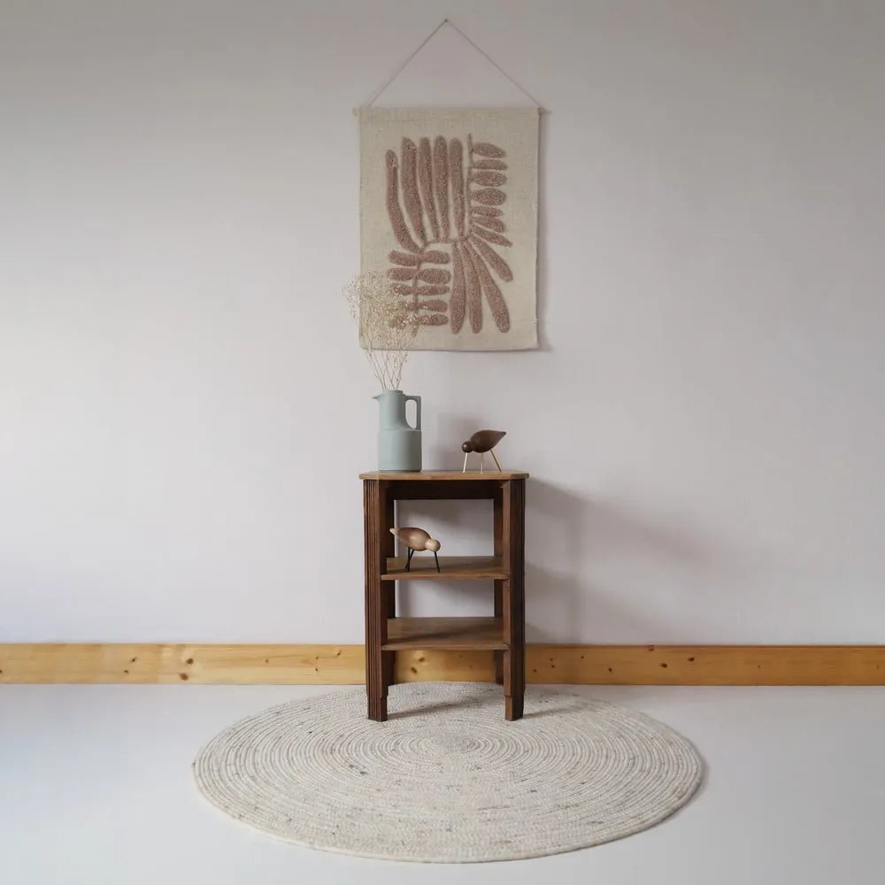 Кремав детски килим ø 110 cm Neethu Avoine – Nattiot