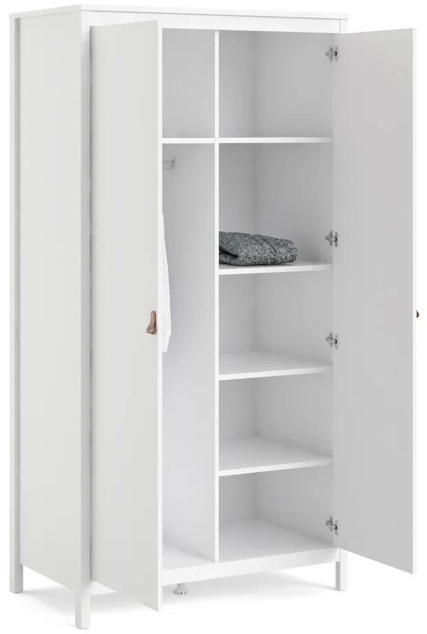 Бял гардероб 102x199 cm Madrid – Tvilum