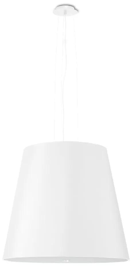 Бяла висяща лампа със стъклен абажур ø 50 cm Tresco - Nice Lamps